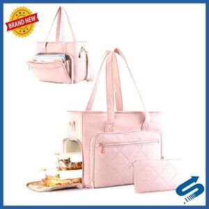 Teacher Tote Bag with Lunch Compartment & File Organizer, Laptop Work Bag